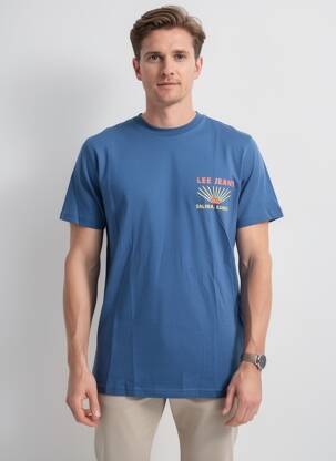 T-shirt stretch manches courtes bleu LEE homme