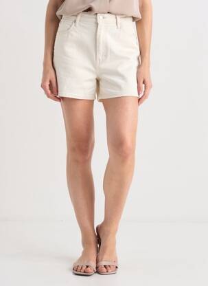 Short fermeture zippée sous rabat boutonné taille normale beige LEE femme