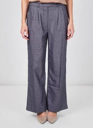 Pantalon droit taille élastique taille normale bleu INDI & COLD femme
