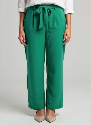 Pantalon droit taille élastique taille normale vert MOLLY BRACKEN femme