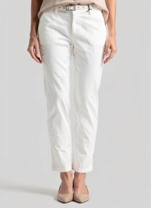Pantalon droit stretch taille normale blanc FREEMAN T.PORTER femme