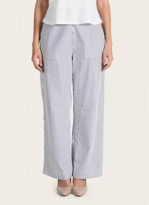 Pantalon droit stretch taille normale bleu PAKO LITTO femme