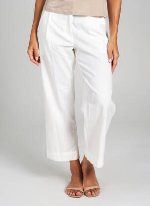 Pantalon droit taille normale taille normale blanc MOLLY BRACKEN femme