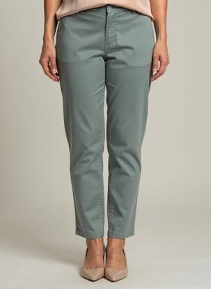 Pantalon slim tissage popeline vert PAKO LITTO femme