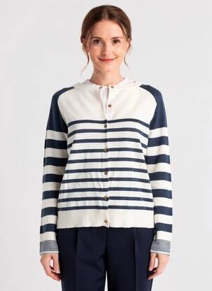 Gilet manches longues col rond blanc WHITE STUFF femme