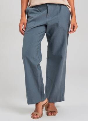 Pantalon droit taille élastique taille normale bleu PAKO LITTO femme