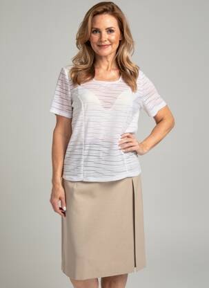 T-shirt coupe droite manches courtes blanc NAYAT femme