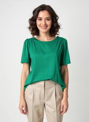 T-shirt coupe droite manches courtes vert LOLA ESPELETA femme