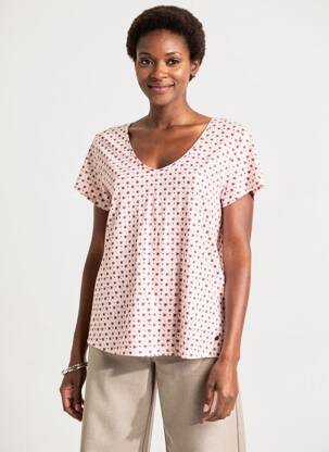 T-shirt coupe droite manches courtes orange C'EST BEAU LA VIE femme