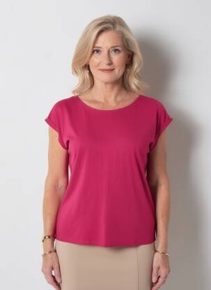 T-shirt stretch manches courtes rouge KATMAI femme