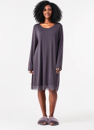 Chemise de nuit stretch gris LINGADORE femme