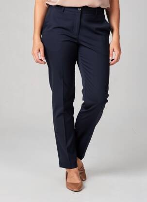 Pantalon slim taille élastique taille normale bleu SIGNATURE femme