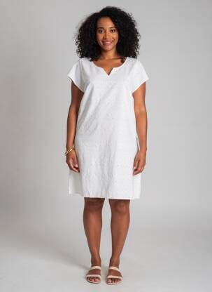 Robe courte manches courtes manches courtes blanc AGATHE & LOUISE femme