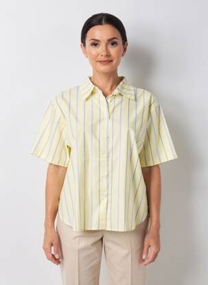 Chemisier manches courtes manches courtes jaune IT HIPPIE femme