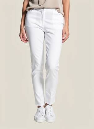 Pantalon slim tissage popeline taille normale blanc EAST DRIVE femme