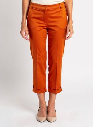 Pantalon 7/8 taille élastique taille normale orange SURKANA femme
