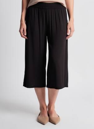 Pantalon 7/8 taille élastique taille normale noir B.YOUNG femme