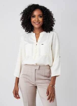 Blouse manches 3/4 manches 3/4 beige MCM femme