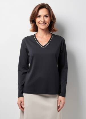 T-shirt manches longues manches longues noir JULIE GUERLANDE femme