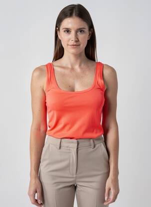 Débardeur coupe ajustée sans manche orange B.YOUNG femme