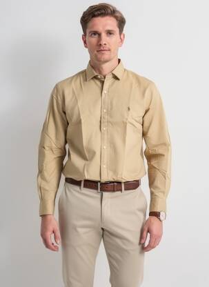Chemise manches longues coupe cintrée beige RALPH LAUREN homme