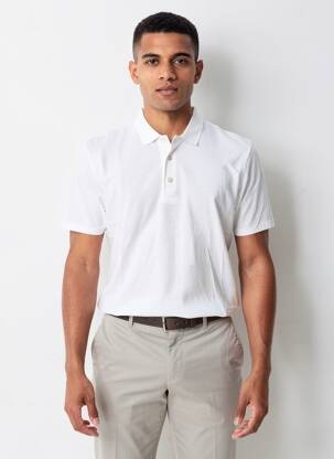 Polo tissage jersey sans manche blanc ANONYM APPAREL homme