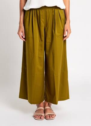Pantalon 7/8 taille élastique taille normale vert LOLA ESPELETA femme