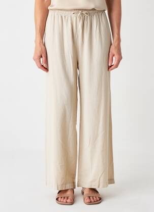 Pantalon large poches taille normale beige QUATRE VINGT JOURS femme