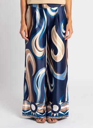 Pantalon large poches taille normale bleu MOLLY BRACKEN femme