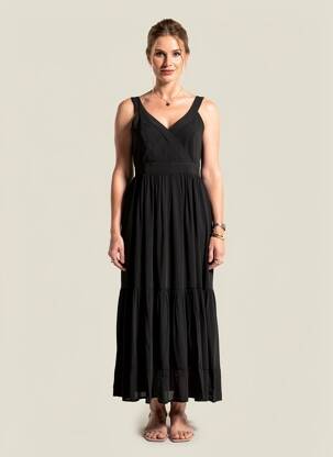 Robe longue sans manche sans manche noir MOLLY BRACKEN femme