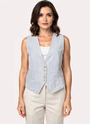 Gilet sans manche poches bleu MOLLY BRACKEN femme