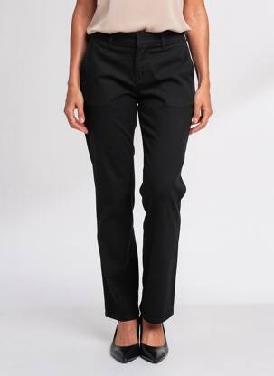 Pantalon chino stretch taille normale noir LCDN femme