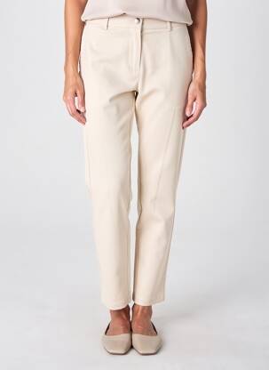 Pantalon chino stretch taille normale beige LCDN femme