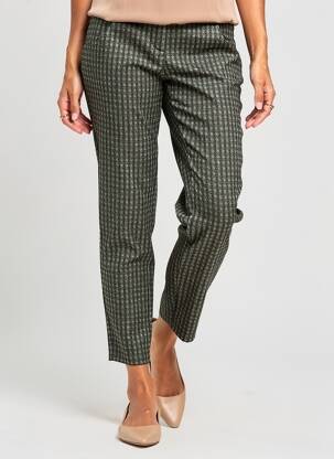 Pantalon 7/8 stretch taille normale vert LCDN femme