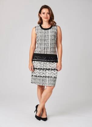 Robe mi-longue sans manche sans manche noir MERI & ESCA femme