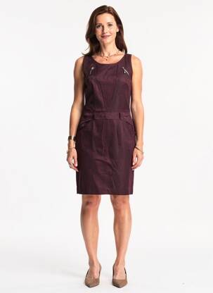 Robe mi-longue sans manche sans manche violet QUATTRO femme