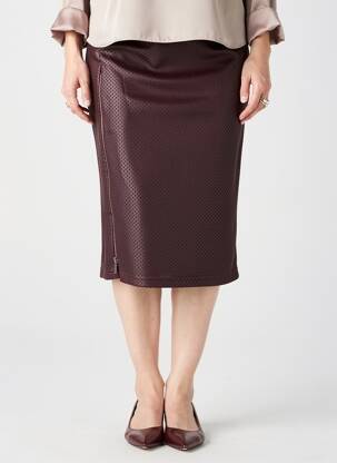 Jupe mi-longue taille haute violet FRANCE RIVOIRE femme