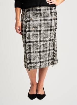 Jupe mi-longue doublure gris MERI & ESCA femme