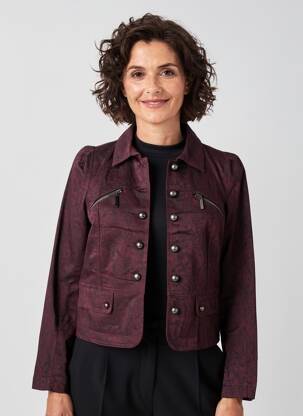 Veste casual coupe droite violet QUATTRO femme