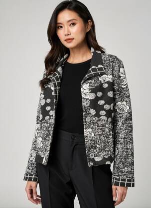 Veste casual coupe droite noir MERI & ESCA femme