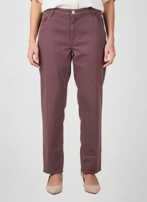 Pantalon slim taille normale taille normale violet GUY DUBOUIS femme