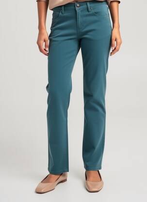 Pantalon slim taille normale taille normale vert GUY DUBOUIS femme