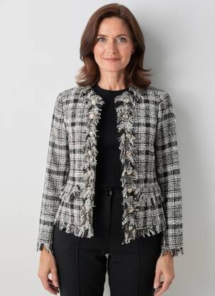 Veste casual col rond noir MERI & ESCA femme
