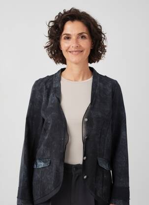 Veste casual col tailleur noir MERI & ESCA femme