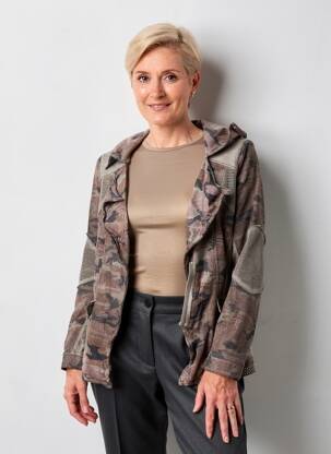 Veste casual col tailleur vert MERI & ESCA femme