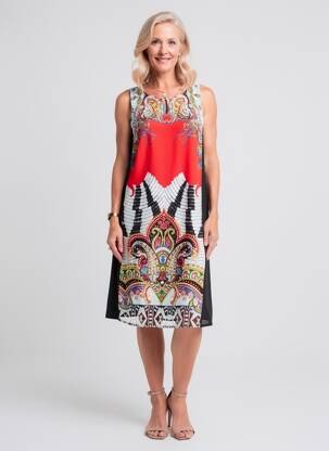 Robe mi-longue sans manche sans manche noir MERI & ESCA femme