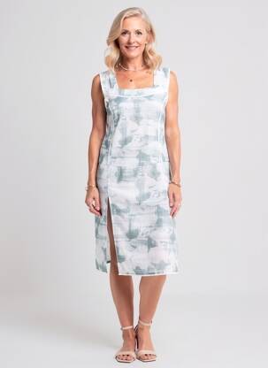 Robe mi-longue sans manche sans manche blanc MERI & ESCA femme