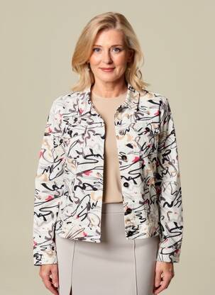 Veste casual poignets boutonnés avec fente blanc GUY DUBOUIS femme