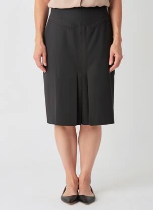 Jupe mi-longue stretch noir GUY DUBOUIS femme