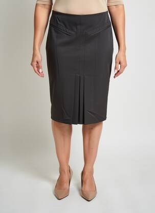 Jupe mi-longue stretch noir FRANCE RIVOIRE femme